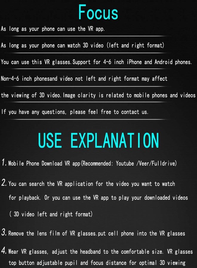 VR SHINECON VR Headset with Remote Controller,3D Glasses Virtual Reality Headset for VR Games & 3D Movies, VR Headset for iPhone & Android Phone,VR Glasses Suitable for Kids and Adults - Image 2