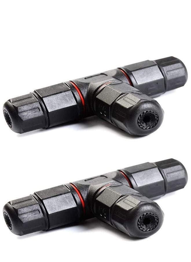 Generic 2pcs 3 Way Junction Box Connector IP68 Waterproof Electrical Junction Box Connector for 5mm- 10mm Cable Range  - Image 1