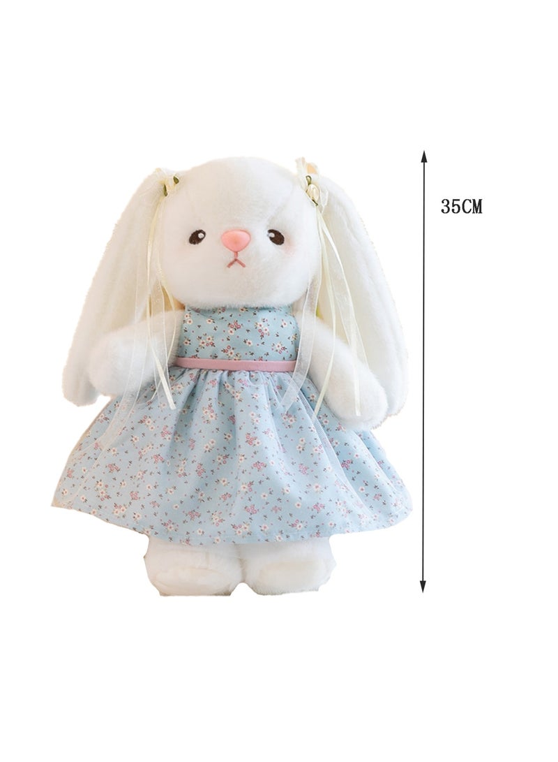 35 CM Cute Rabbit Chinese Style Dress Up Plush Toy Soft Stuffed Cartoon Doll For Girls And Boys All Ages Gift - Image 2