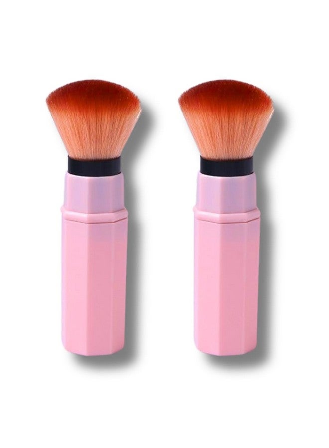 Out Of Box Pack of 2 Makeup Brush For Foundation Powder - Multicolor | Ergonomic Handle, Non-Porous Synthetic Bristles for Professional Application of Foundation, Eyeshadow, Concealer, Blusher - Image 1