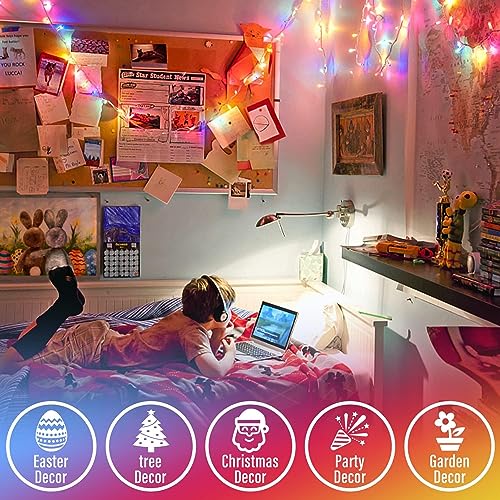 One94Store 40 Feet 36 Led String Serial Lights, Copper Wire LED Decorative String Fairy Rice Lights for Indoor, Outdoor, Decoration, Festival, Party, Wedding, Garden, Lawn (Multicolor)(Pack of 5) - Image 5