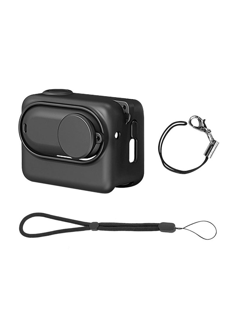 general Insta360 GO3S Silicone Protective Case with Lens Cover + Lanyard Drop-proof and Scratch-resistant with Heat Dissipation Design - Image 5
