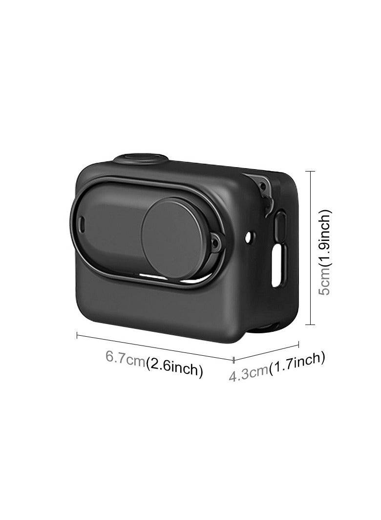 general Insta360 GO3S Silicone Protective Case with Lens Cover + Lanyard Drop-proof and Scratch-resistant with Heat Dissipation Design - Image 2