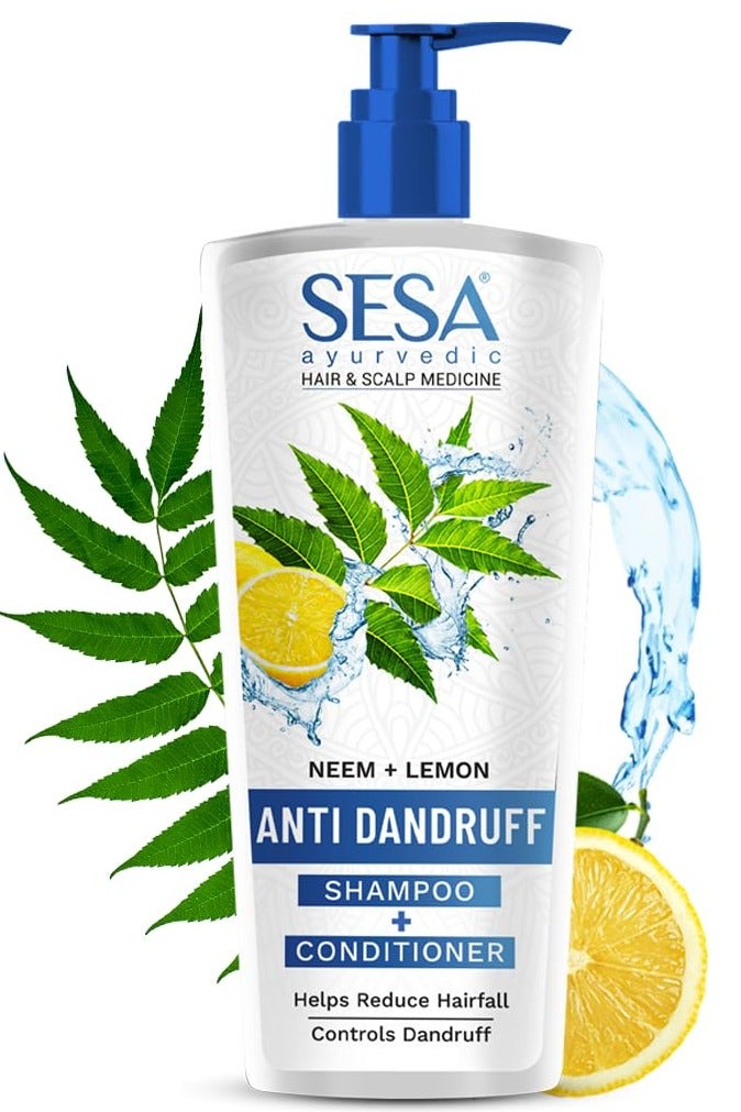 SESA Ayurvedic Anti Dandruff Shampoo 500ml Neem Lemon Helps Reduce Hairfall Controls Dandruff - Image 1