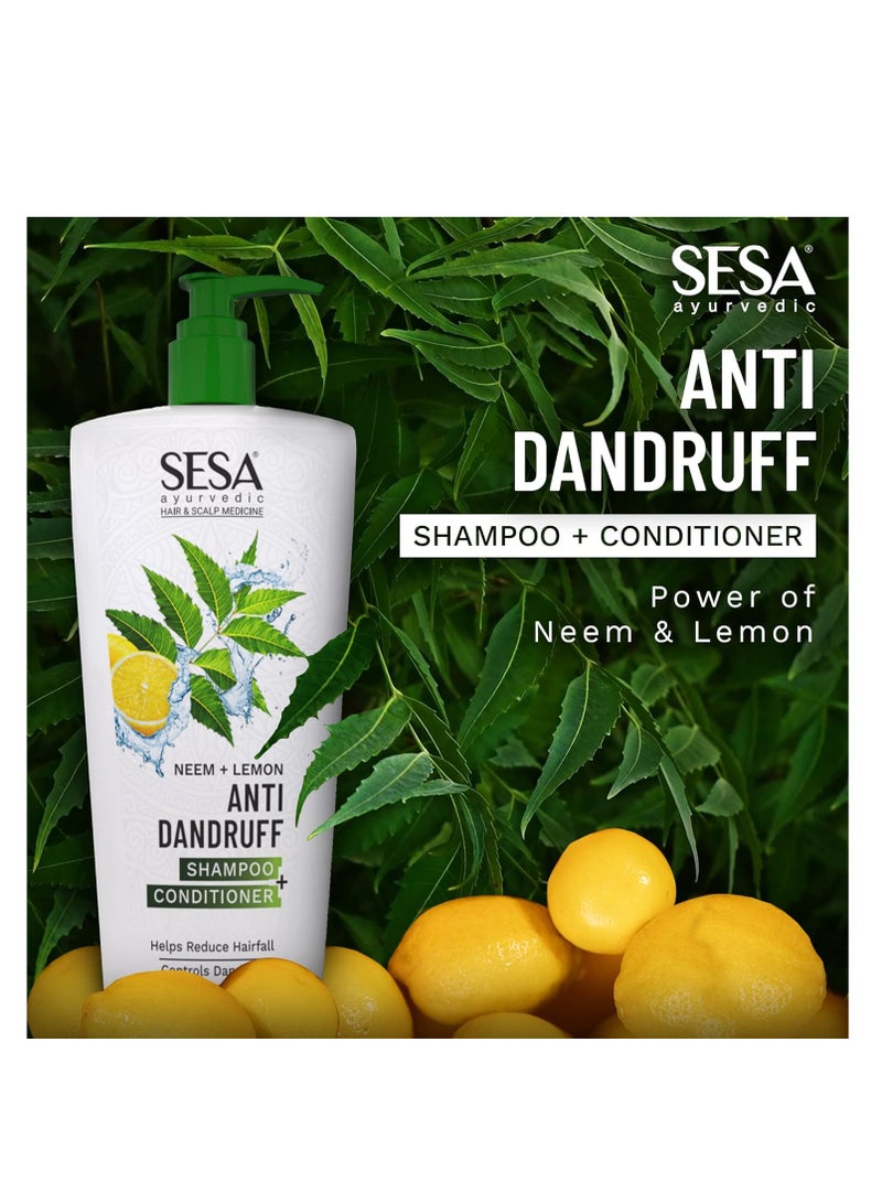 SESA Ayurvedic Anti Dandruff Shampoo 500ml Neem Lemon Helps Reduce Hairfall Controls Dandruff - Image 4