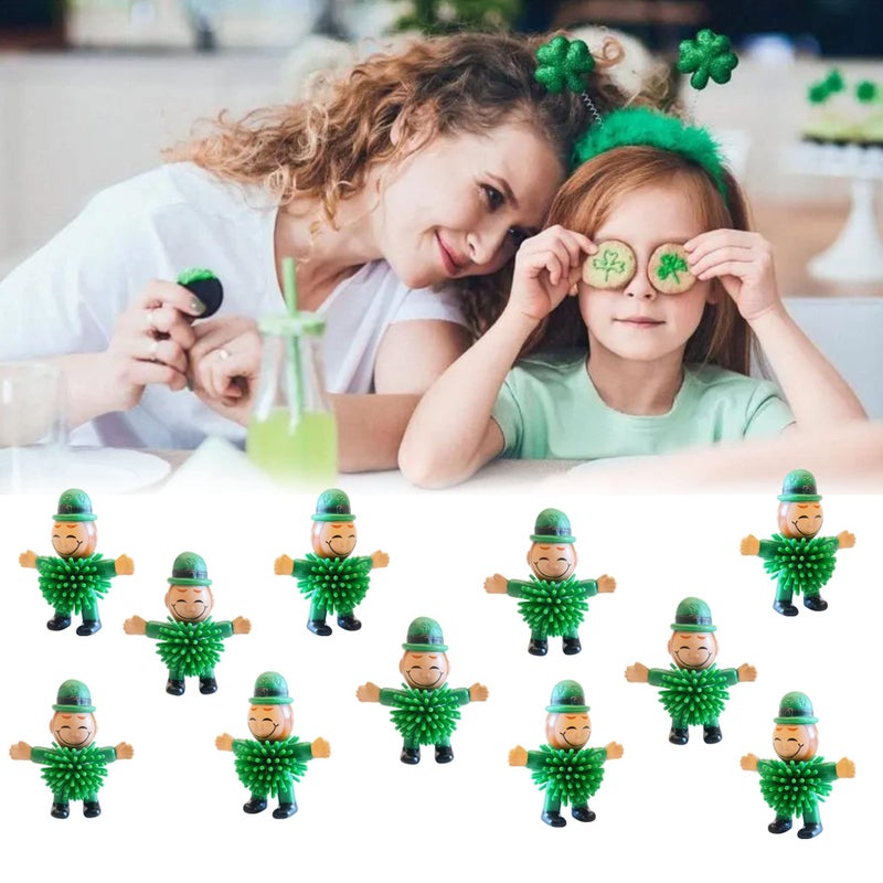Cherislpy 24Pcs St. Patrick's Day Mini Leprechaun Toys,Squeeze Porcupine Toys Gifts for Kids Boys Girls St. Patrick's Day Party Favor,Home Decor (St Patrick's Day) - Image 4