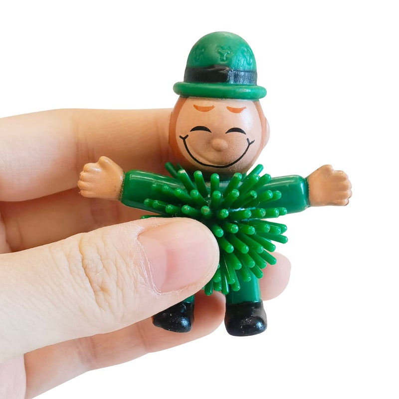 Cherislpy 24Pcs St. Patrick's Day Mini Leprechaun Toys,Squeeze Porcupine Toys Gifts for Kids Boys Girls St. Patrick's Day Party Favor,Home Decor (St Patrick's Day) - Image 2