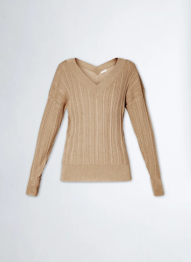 Liu Jo Pleated lurex pullover