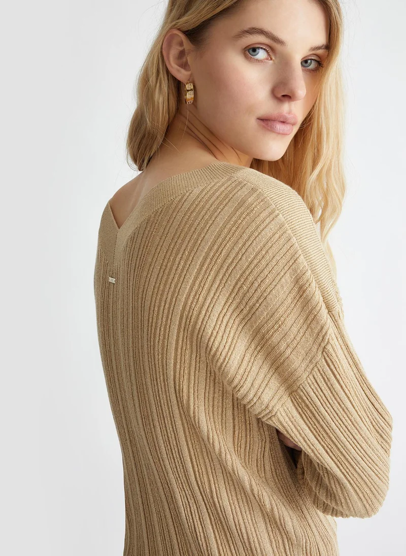 Liu Jo Pleated lurex pullover