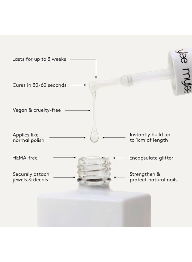 mylee 5 in 1 Builder Base Strengthening Gel Trio 3x15ml UV LED Nail Polish Coat Hard Strong Nails Tips and Extensions Nail Art Decoration Decals and Jewels Professional Manicure Repair - Image 3