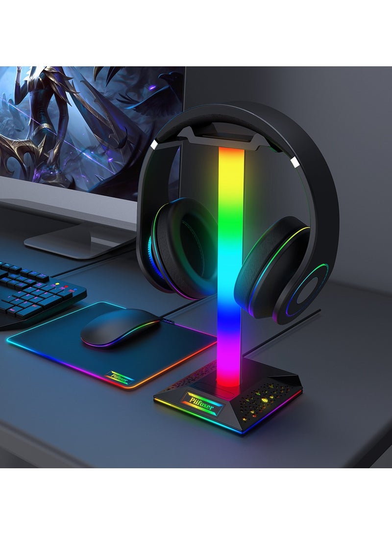 Gaming Headset Stand RGB Illumination with Dual USB Ports 3.5mm Audio Touch Headset Stand to create an exclusive gaming atmosphere - Image 2