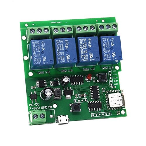 WiFi Relay Switch Module Phone Remote Timer Control for Wireless Android iOS 532V 4Channel