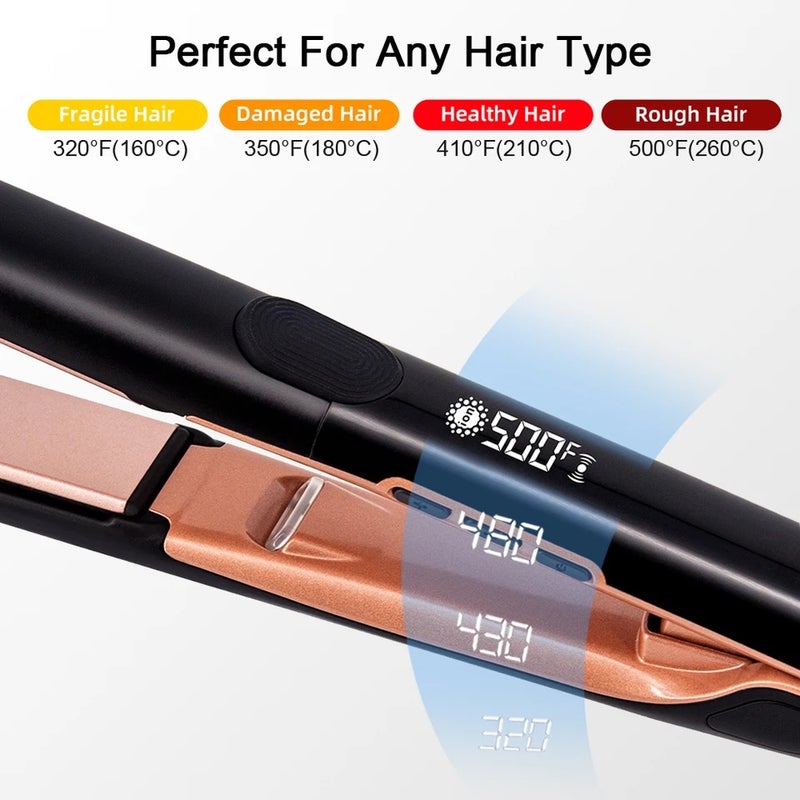 MADAMI Professional Hair Straightener 500 F Plasma Flat Iron 260 C Ceramic Coating Plate Smooth Frizz Salon Styling Tool 110V-240V - Image 5