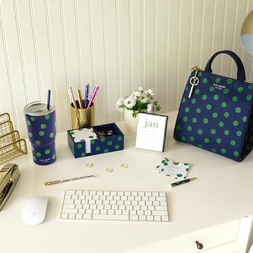 kate spade new york 20 Ounce Insulated Tumbler for Cold and Hot Drinks with Reusable Straw, Stainless Steel Travel Cup with Slide Top Lid, Sonnet Dot - Image 5