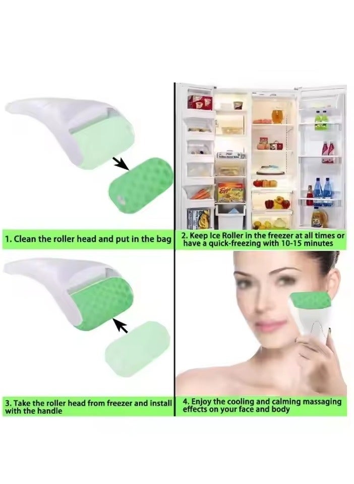 DUNISO Ice Roller for Face, Beauty Facial Massage, Shrink Pores, Glow Cube for Face, Skin Care Tools for Eye Wrinkles, Ainkcne Puffiness Relief - Image 2