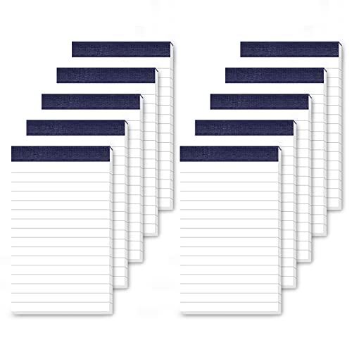 Aidunmis 10 Pack Small Notepads Refills Memo Pads 3 x 5 Inch Tear off Notepad Lined Writing Note Pads with 50 Sheets Note Pad Paper in Each Pad Mini Pocket Notebook Refills for Taking Notes Reminders Blue - Image 1