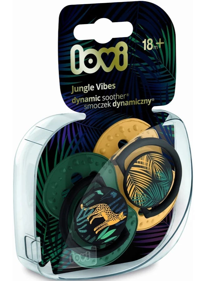 LOVI Jungle Vibes Silicone Dynamic Soother 18m+ Boy x2 - Image 4