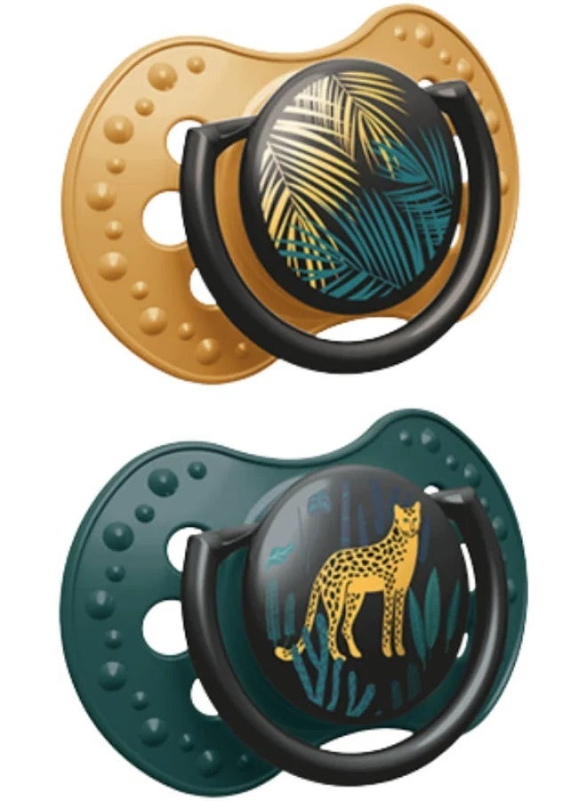 LOVI Jungle Vibes Silicone Dynamic Soother 18m+ Boy x2 - Image 1