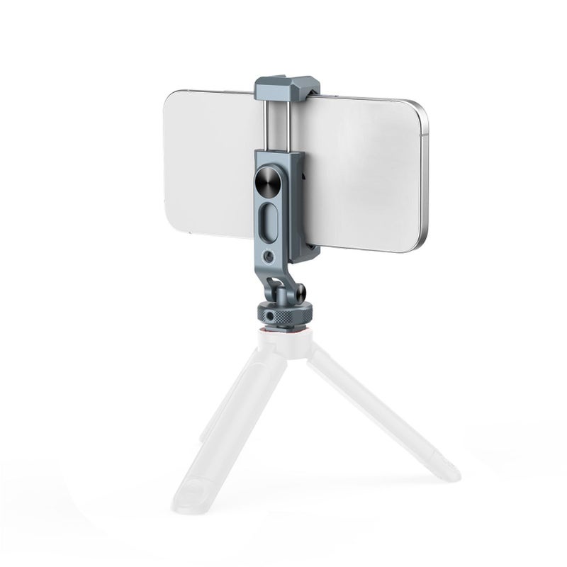 Aluminum Alloy Adjustable Rotatable Phone Clamp Dual Cold Shoe Mount For Photography - Image 3