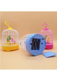 Rally Interactive Bird Cage Toy 2 Birds Singing Realistic Sounds with Fluttering Action (1 Piece Random Color)  - Image 4