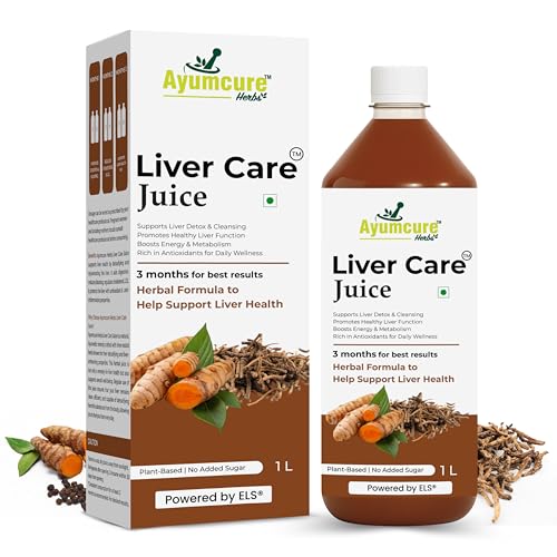Ayumcure Liver Care Juice | Ayurvedic Herbs Blend for Natural Antioxidant Support, Liver Detox & Cleansing | Aloe Vera, Turmeric, Bhui Amla, Kalmegh & More Powerful Herbs | Plant-Based | For Men & Women | 1L - Image 1