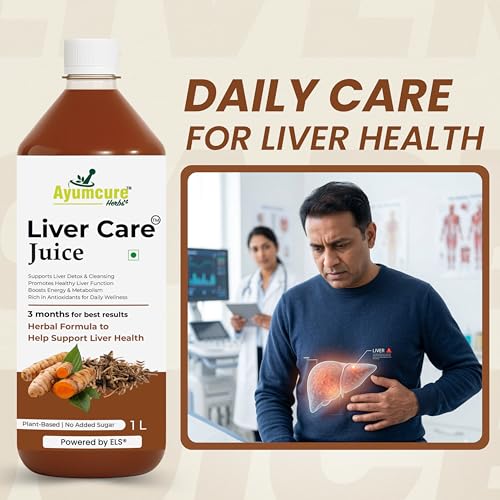 Ayumcure Liver Care Juice | Ayurvedic Herbs Blend for Natural Antioxidant Support, Liver Detox & Cleansing | Aloe Vera, Turmeric, Bhui Amla, Kalmegh & More Powerful Herbs | Plant-Based | For Men & Women | 1L - Image 2