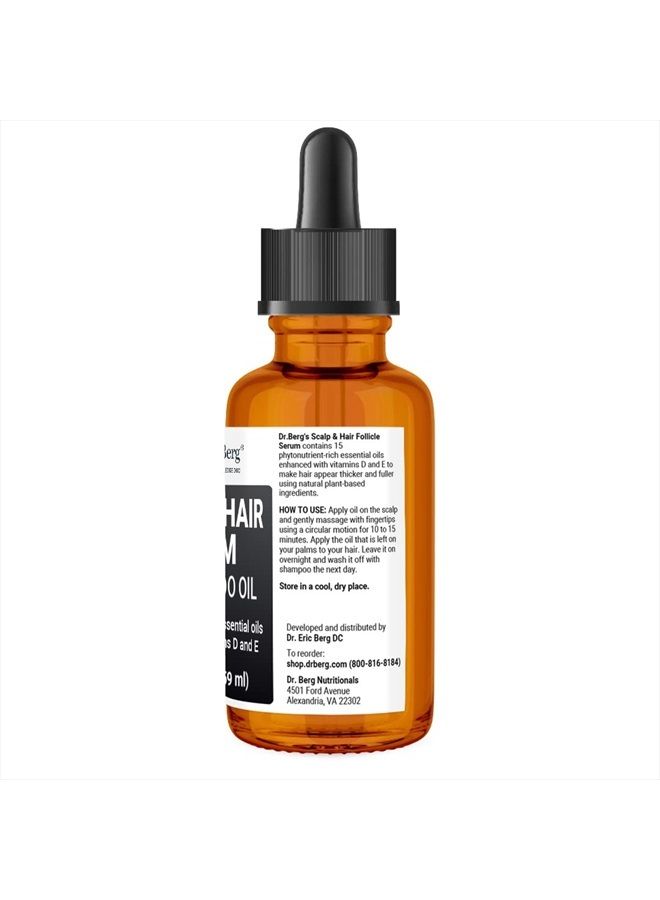 Dr. Berg Nutritionals Dr. Berg's (All In One) Hair Growth Serum w/Jojoba Oil & Castor Oil For Fuller Thicker Hair | Contains 13 Plant-Based All Natural Hair Growth Oils | Added Vitamin E & D for Enhancement | 2 fl oz - Image 3