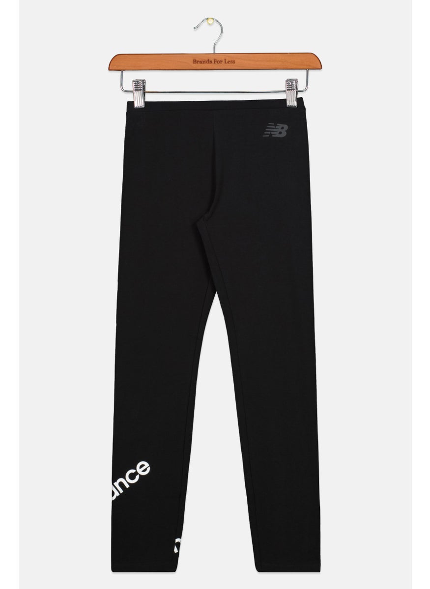New Balance Kid Boy Sport Fit Brand Logo Sweaptans, Black  - Image 1