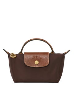 Longchamp Women's Mini Makeup Bag, Handbag, Shoulder Bag Brown/Ebony Classic  - Image 1