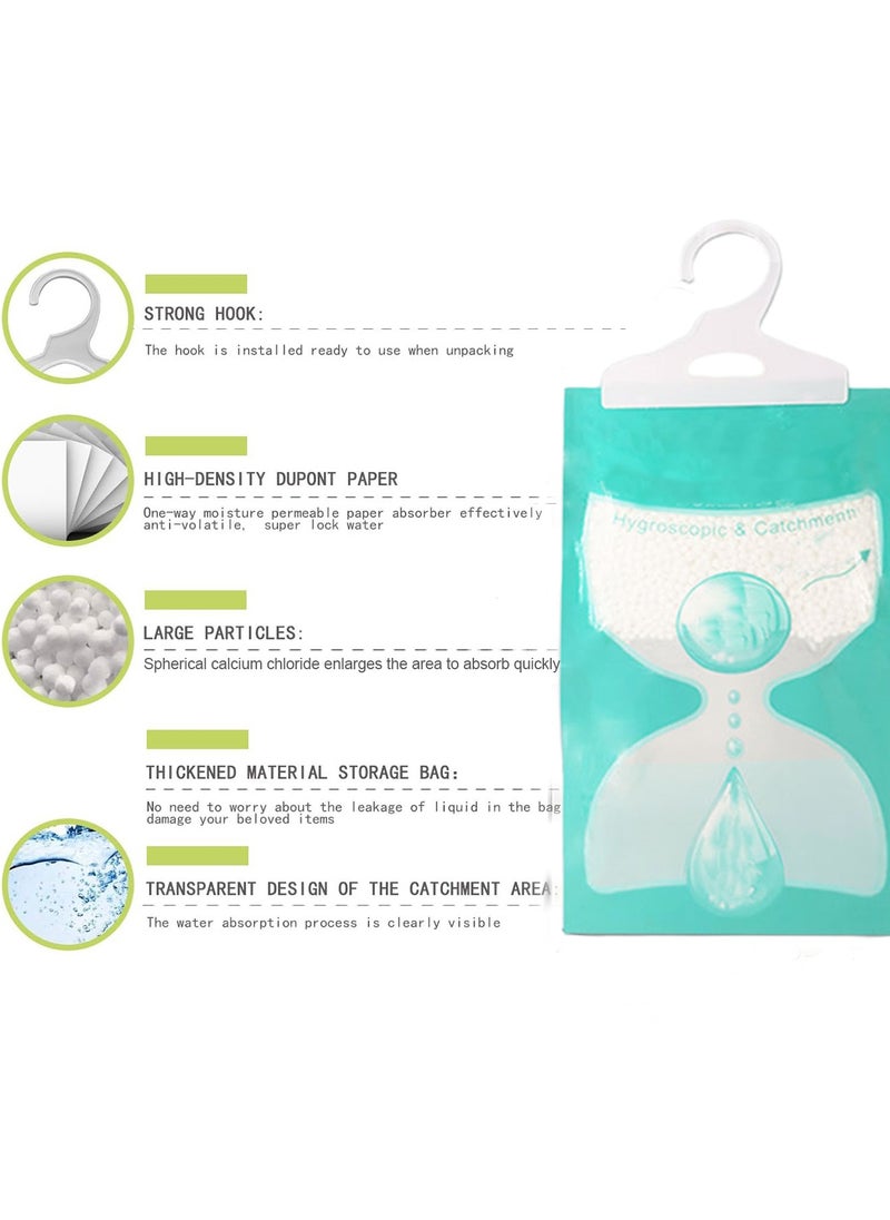 Splendors Splendors 12 Count Hanging Moisture Absorbing Bags Hangable Moisture Absorber Large Capacity Hanging Dehumidifier Bag Anti-mold Desiccant For Closet Bathroom Car Storage Peach Fragrance  - Image 5