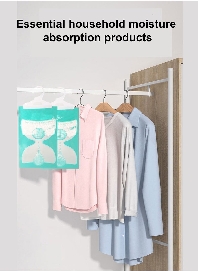 Splendors 12 Count Hanging Moisture Absorbing Bags Hangable Moisture Absorber Large Capacity Hanging Dehumidifier Bag Anti-mold Desiccant For Closet Bathroom Car Storage Peach Fragrance