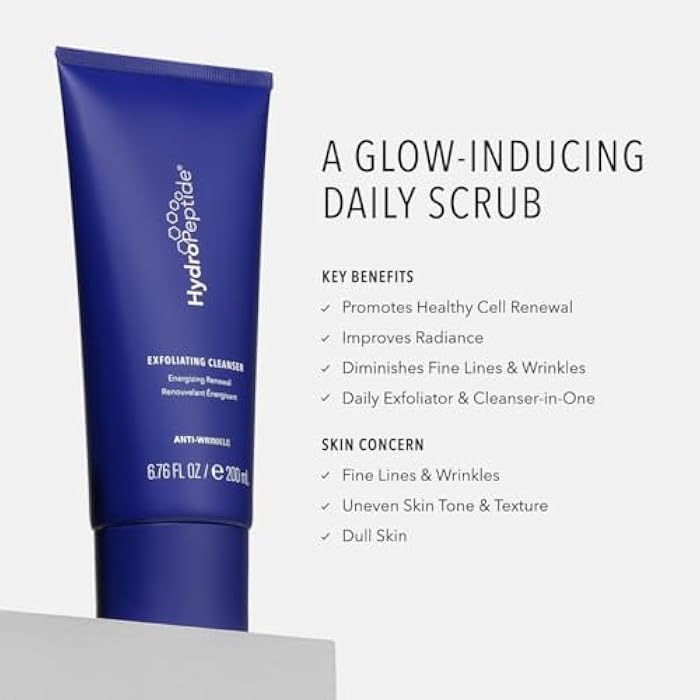HydroPeptide Exfoliating Cleanser, Energizing Renewal. Gentle Exfoliation & Collagen Promoting Peptide Face Wash, 6.76 Ounce - Image 2