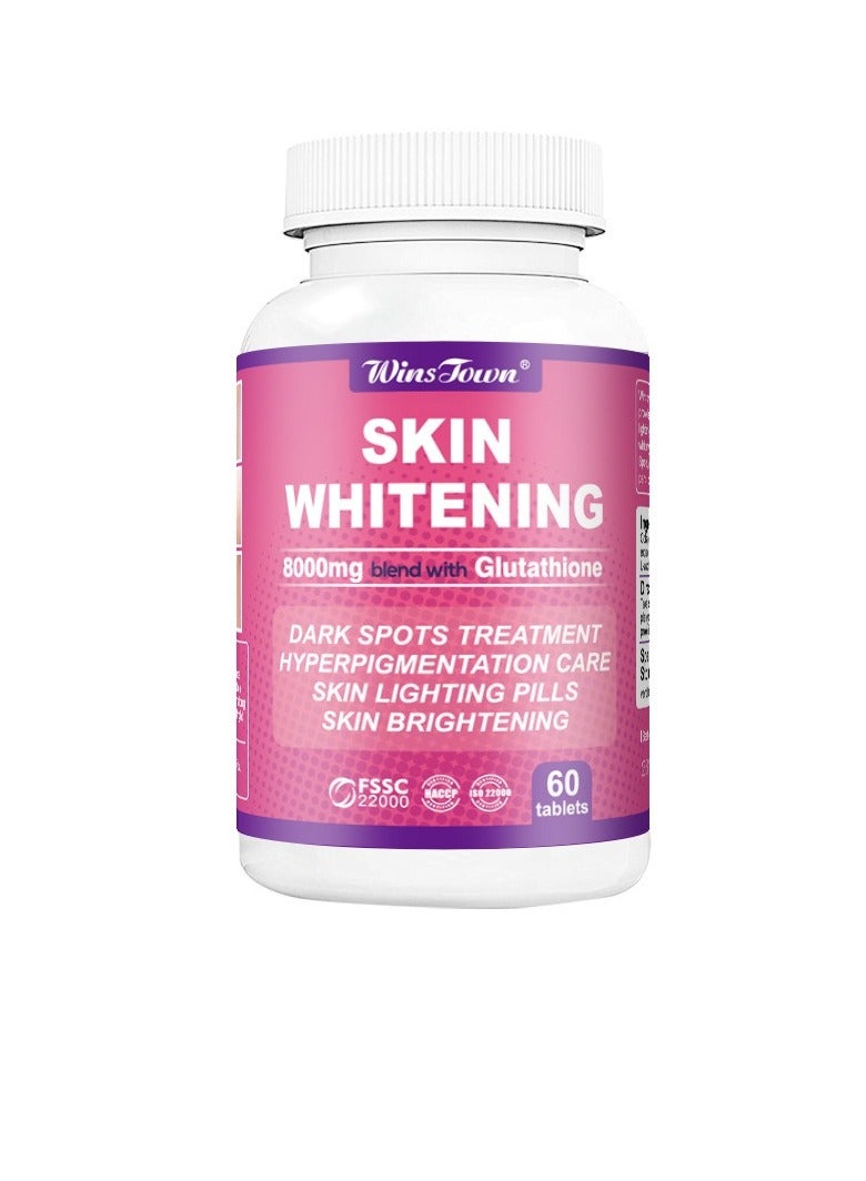 Wins Town Glutathione Whitening Pills, Effective Skin Lightening Supplement, Anti Aging Antioxidant Hyperpigmentation Treatment Capsules, Skin Repair Pills For Melasma And Acne Scar Removal, 1pc - Image 1