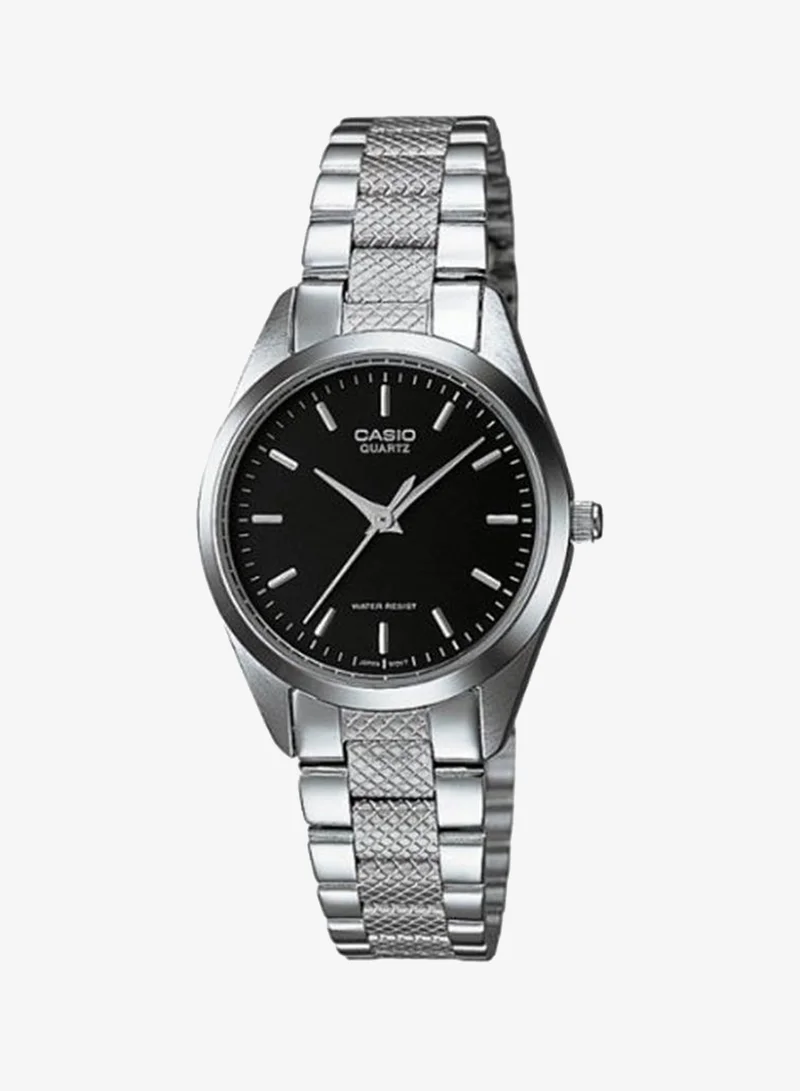 Casio Women's Analog Display Watch With Silver Stainless Steel Strap - LTP-1274D-1A
