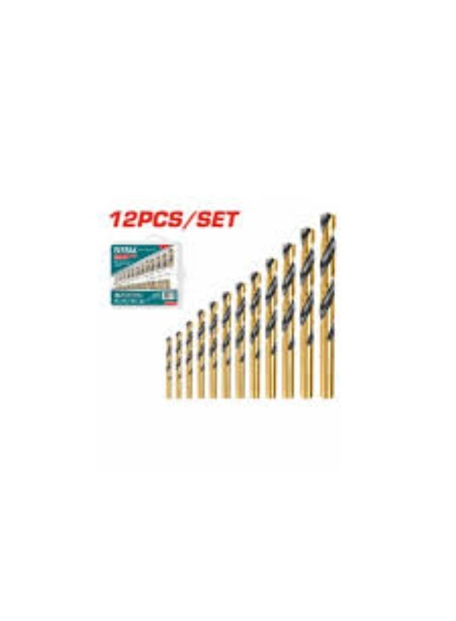 TOTAL 12-Piece HSS Metal Drill Bit Set - Image 1