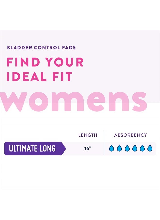 Ultimate Absorbency Incontinence Bladder Control Pads for Women, Regular Length, 33 Count