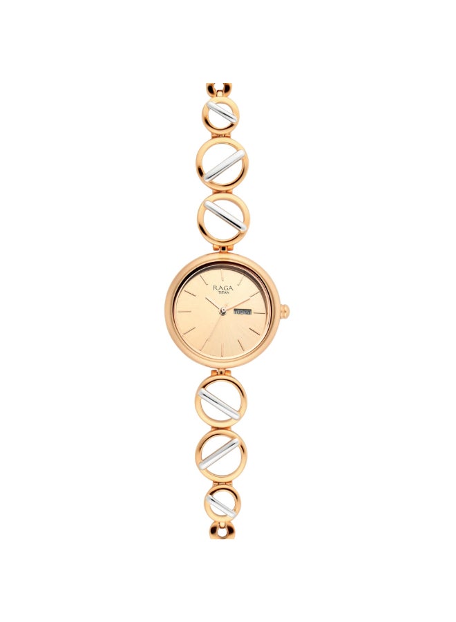 TITAN Raga Viva Analog Rose Gold Dial Women's Watch-NP2644KM02/NP2644KM02, Rose Gold, Rose Gold, bracelet - Image 2