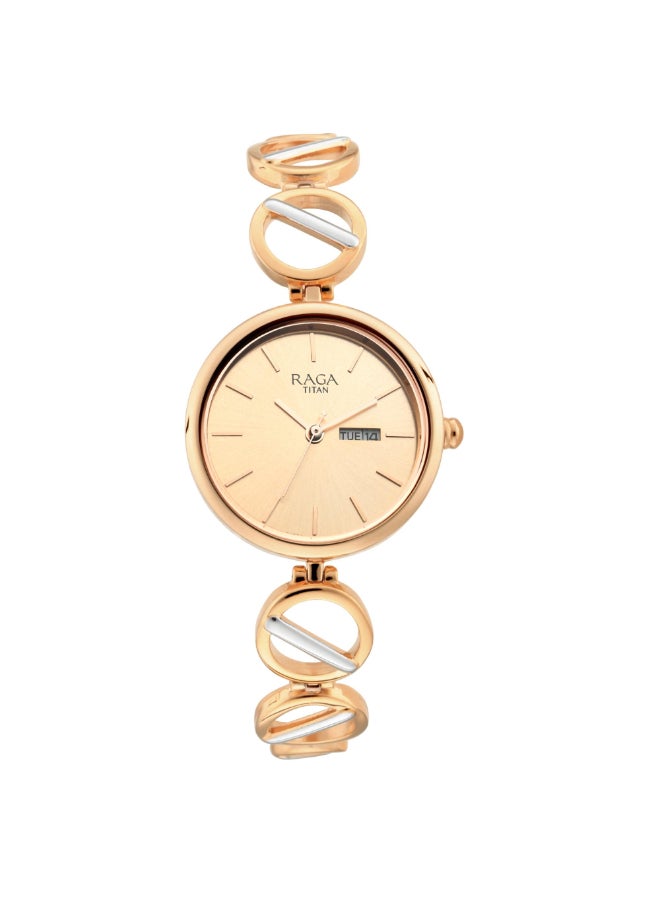 TITAN Raga Viva Analog Rose Gold Dial Women's Watch-NP2644KM02/NP2644KM02, Rose Gold, Rose Gold, bracelet - Image 1
