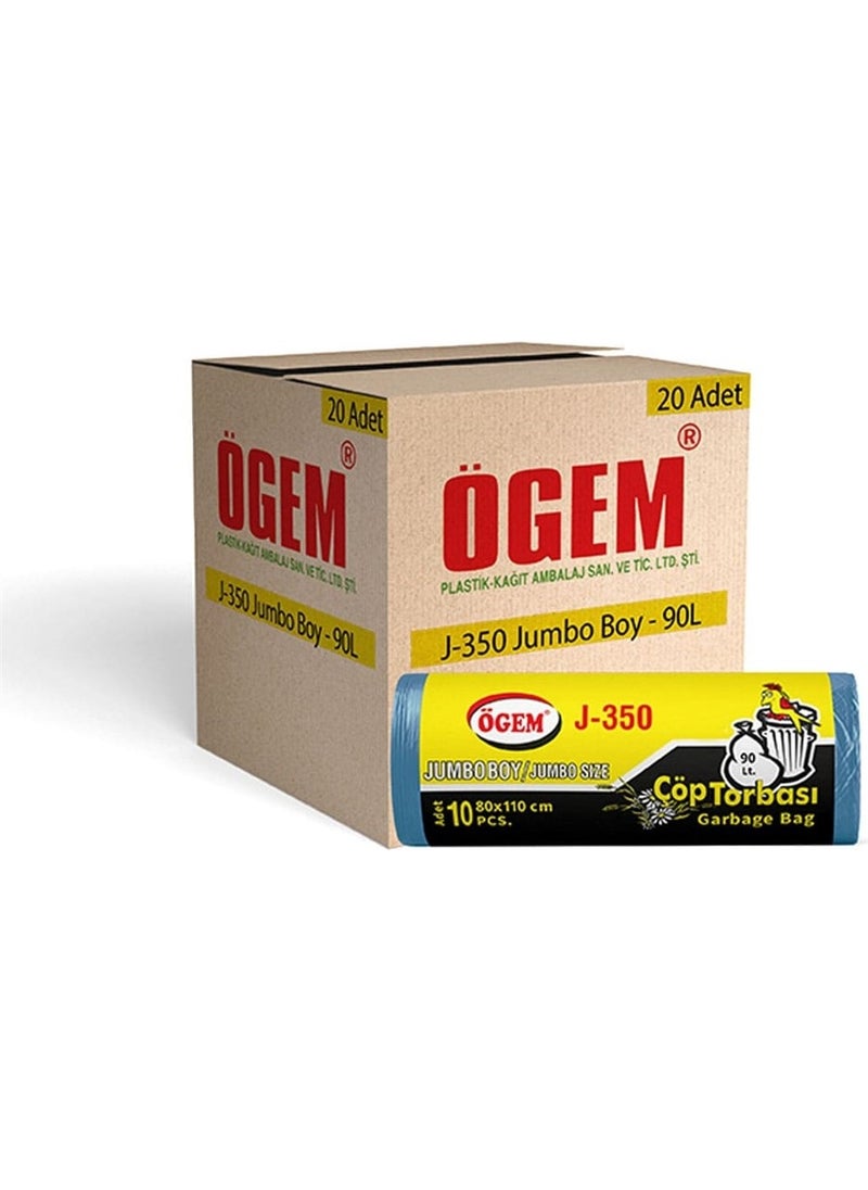 Gem Wholesale Garbage Bag Jumbo Size 80X110CM - J350 (1 Box, 20 Pieces) 