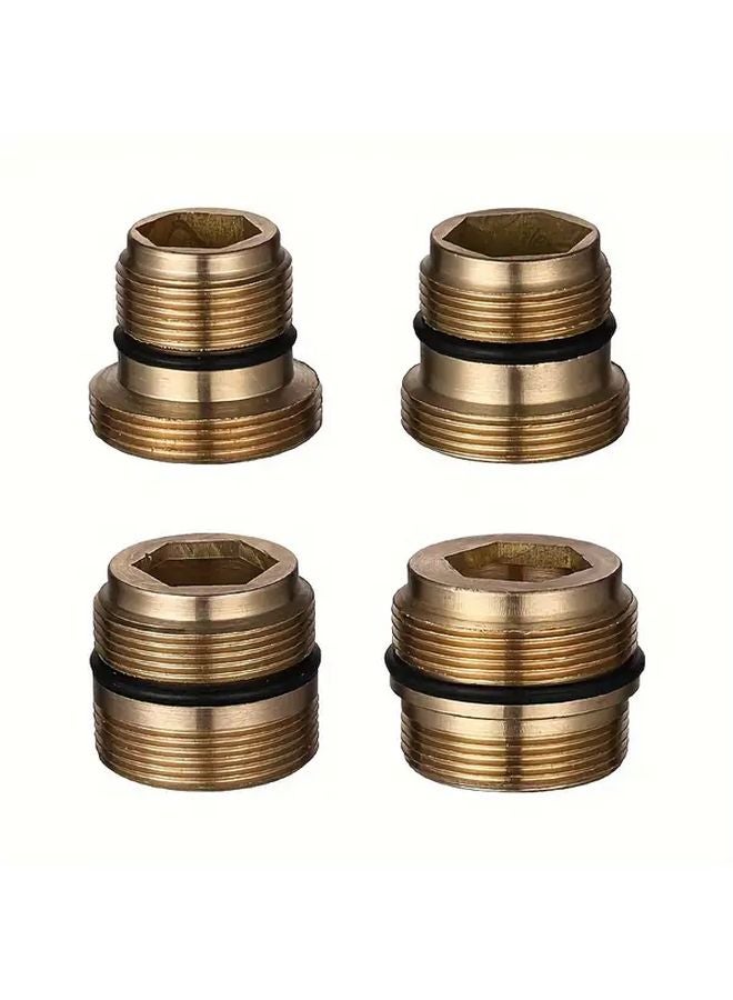4 Pack Brass Faucet Adapter 22mm NPT Outer Thread to Outer Thread Aerator Oxygenator Connector - Image 2