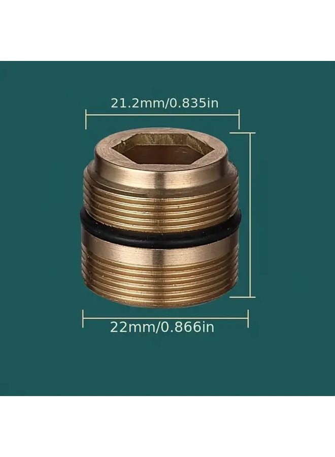 4 Pack Brass Faucet Adapter 22mm NPT Outer Thread to Outer Thread Aerator Oxygenator Connector - Image 5