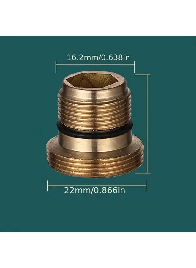 4 Pack Brass Faucet Adapter 22mm NPT Outer Thread to Outer Thread Aerator Oxygenator Connector - Image 3