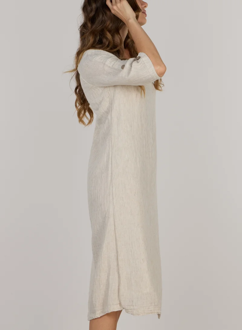 Just Nature light beige Jenny midi dress for Women | Best Price UAE