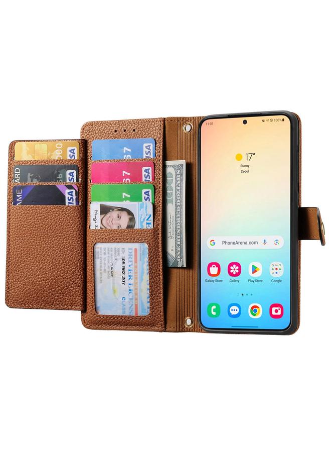 S-TOP Case For Samsung Galaxy S24+ 5G Love Zipper Lanyard Leather Phone Case - Image 3