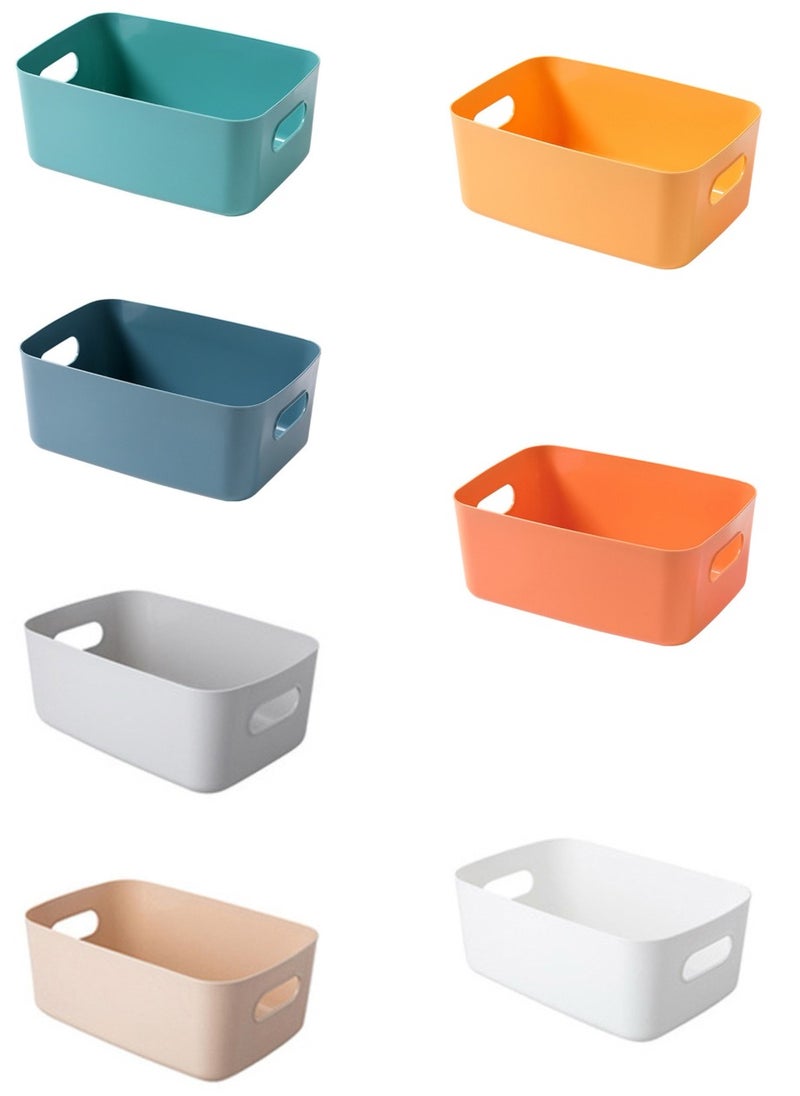 Generic 7-Colors Plastic Storage Bins Multiuse Desk Cabinet Organizer with Built in Handle  - Image 2