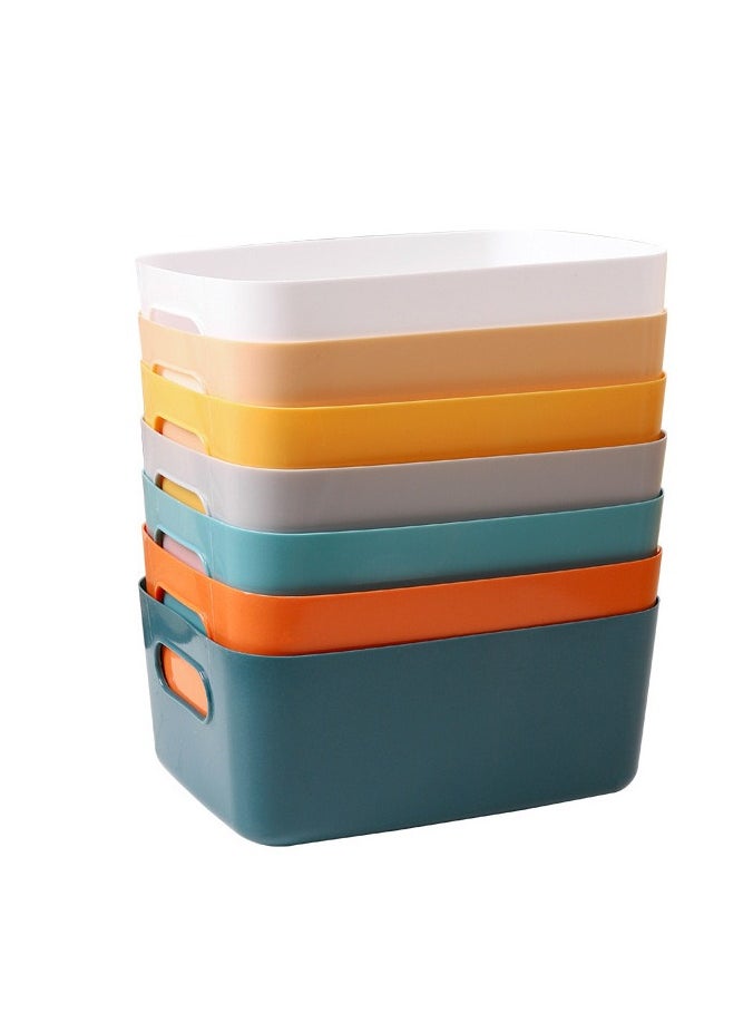 Generic 7-Colors Plastic Storage Bins Multiuse Desk Cabinet Organizer with Built in Handle  - Image 3