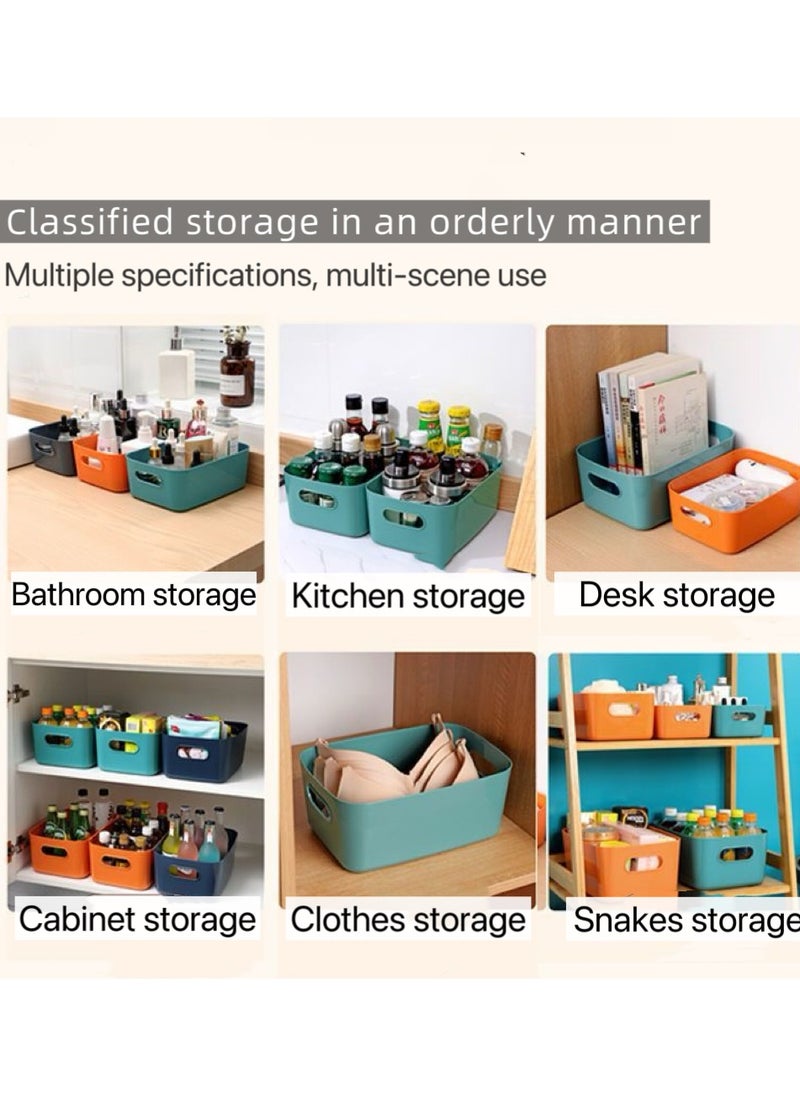 Generic 7-Colors Plastic Storage Bins Multiuse Desk Cabinet Organizer with Built in Handle  - Image 4