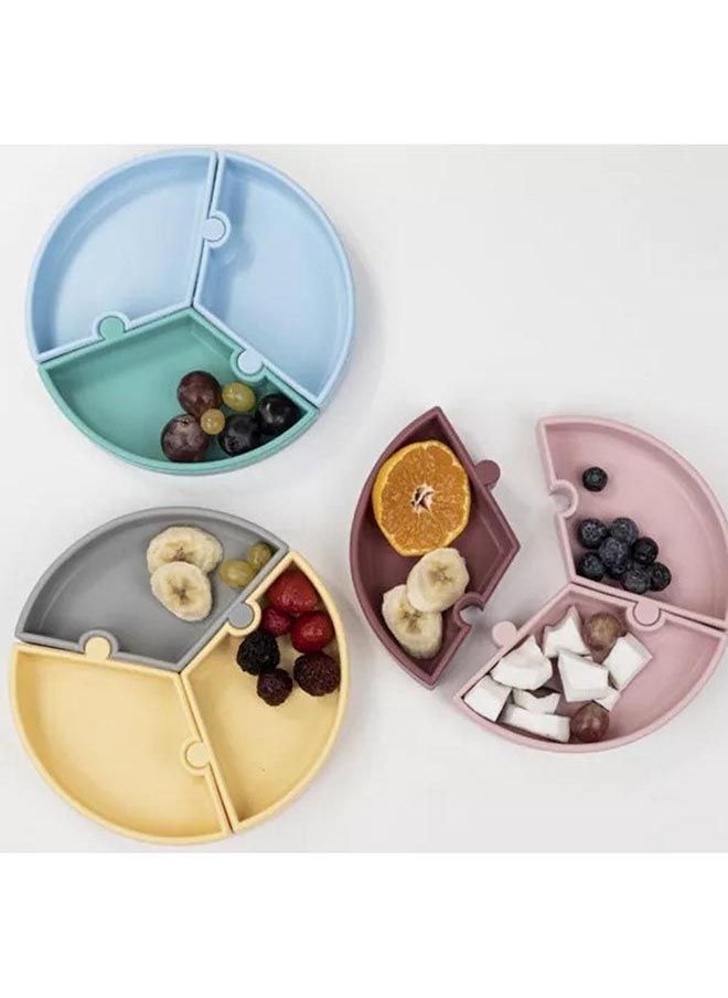 Minikoioi - Puzzle Plate - River Green/Powder Grey - Image 1