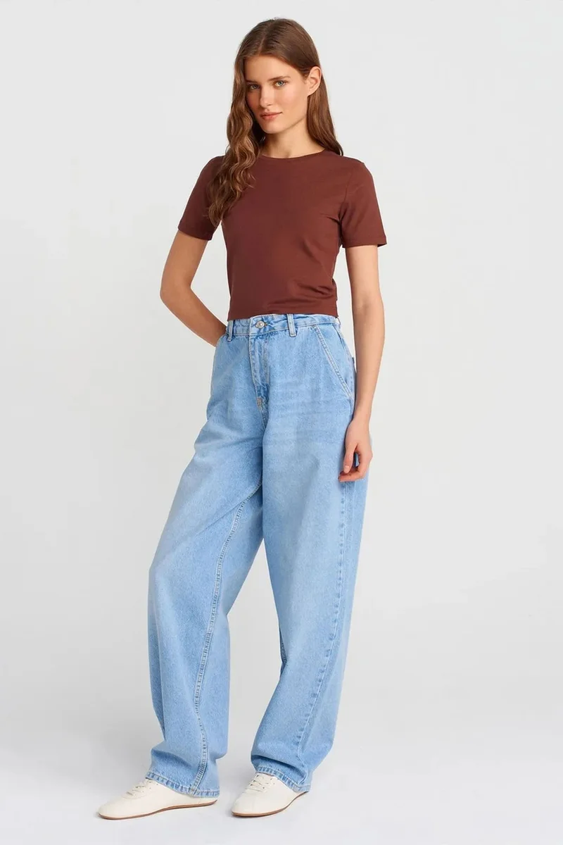 DILVIN High-Waist Balloon Wide-Leg Jeans