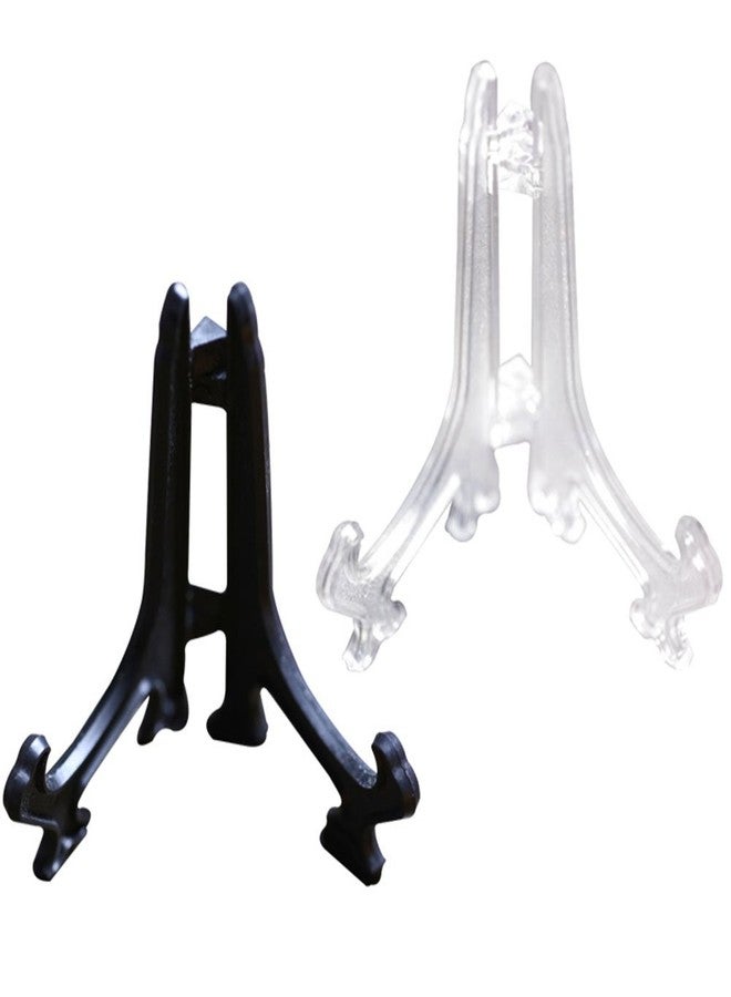 SK 3" High Black Plastic Display Stands Plate Holders to Display Pictures, Cookie, Placecards, Pack of 12 Easels (Black) - Image 3